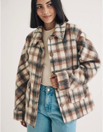 Nobody's Child Womens Pkt Detail Relaxed Fit Long Sleeve Shirt - Brown - Size: 10