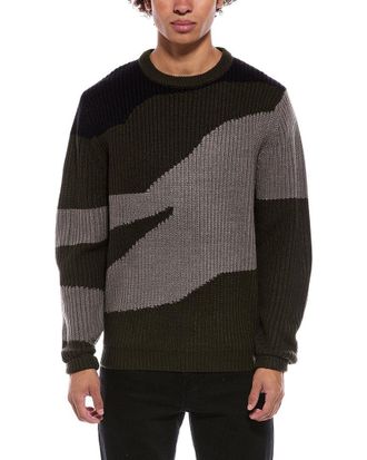 Weatherproof Vintage Chunky Abstract Colorblock Crewneck Sweater