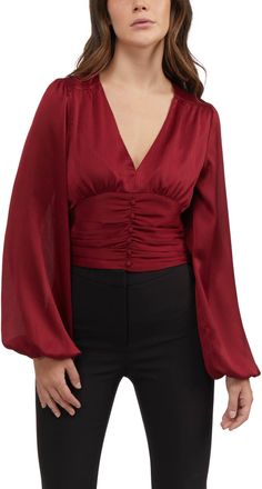 Bebe Womens Deep V Front Button Top