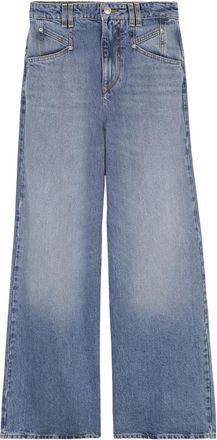 Isabel Marant Lemony Wide Jeans - Dames - Loose Fit Jeans - Blauw - XS - Katoen - Jeans