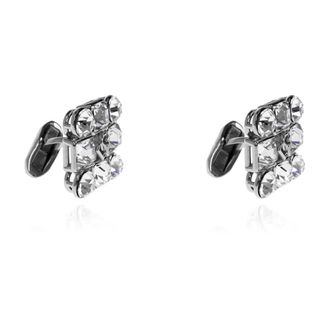 Dolce & Gabbana Gemelli impreziositi da cristalli - - Accessories - Uomo - Grigio - ONE SIZE
