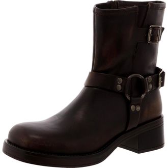 Steve Madden Brixton Boot Brown Distressed BRIX03S1-BRN Womens
