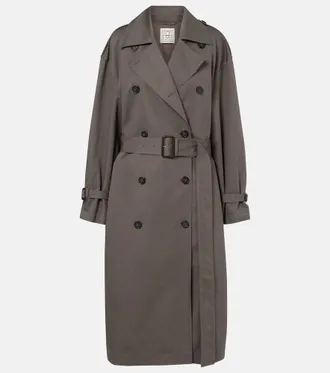 Toteme Double-breasted cotton-blend trench coat