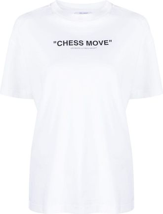 Off-white Chess Move cotton T-shirt - women - Cotton - S