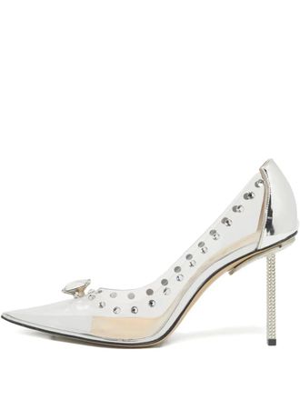 Mach & Mach Pumps verfraaid met stras - Wit