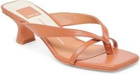 Dolce Vita Brevel Kitten Heel Flip Flop in Saddle Leather at Nordstrom Rack, Size 8