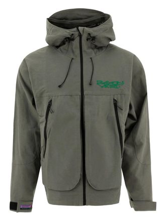 Rayon Vert zip-front hooded jacket - men - Cotton - L - Grey