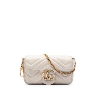 Gucci Pre-owned Mini Bags, female, Beige, Size: ONE SIZE Pre-owned Quilted Mini Crossbody