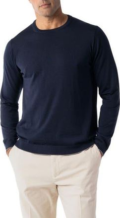 Robert Talbott Keaton Crewneck Sweater in Navy With Gray Tipping at Nordstrom, Size Xx-Large
