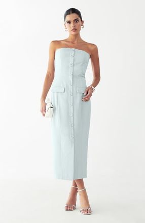 Willa Vale Midi Dress in Sky Blue at Nordstrom, Size 10