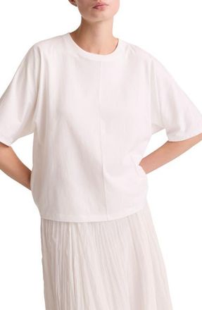 Vince Dolman Sleeve Cotton T-Shirt in Optic White at Nordstrom, Size Xx-Small