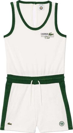 Lacoste Dames/Dames Roland Garros Editie Badstof Playsuit (Crème/Groen)