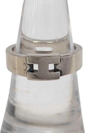 Herm&egrave;s Silver Silver 925 Band Ring (Pre-Owned)