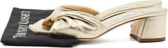 Jimmy Choo London Sandali Avenue in pelle metallizzata 85mm - Oro