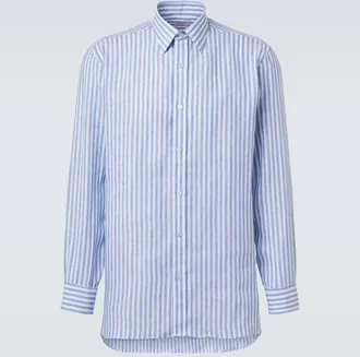 Charvet Striped linen shirt