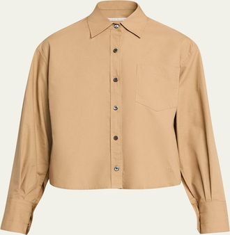 Maria McManus Organic Cotton Cropped Button-Down Shirt