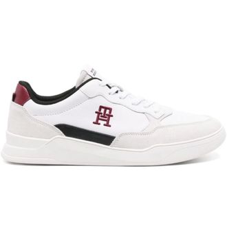 Tommy Hilfiger Sneakers, male, White, Size: 13 US Elevated Cupsole Leather Trainers