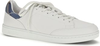 Burberry Mens Set Leather Sneakers Por. White-Wave Blue White/wave