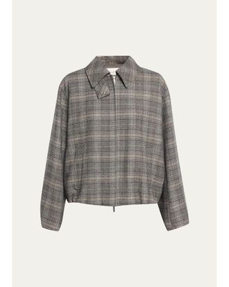 Lafayette 148 New York Glen Check Bomber Jacket