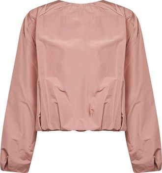 Max Mara Womens Cropped Jacket Wkdbutterfly Pink Taffeta Leather