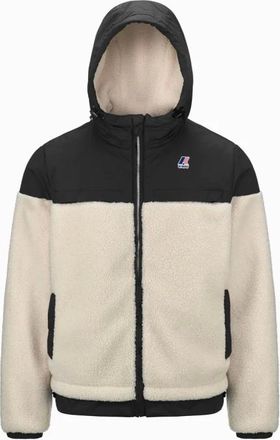 K-Way K-Way, Light Jackets, male, Multicolor, Size: 2XL Windproof Sherpa Jacket with Nylon Applications