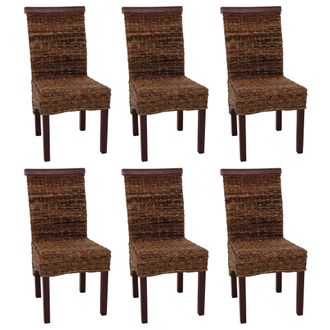 Hhg Hhg - Lote De 6 Sillas De Comedor Silla De Mimbre M45 Silla De Mimbre Pl&aacute;tano, Luz, Sin Coj&iacute;n