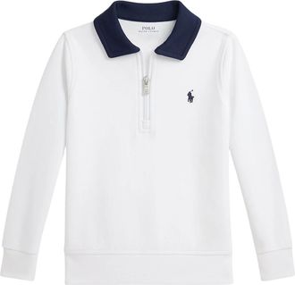 Ralph Lauren Kids Sweatshirts, male, White, 6 Y, Half Zip Sweatshirt