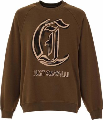 Roberto Cavalli Truien - Heren - Sweatshirts - Groen - L - Hoodies & sweatvesten