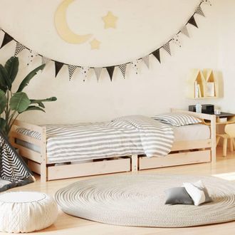vidaXL Estructura De Cama Infantil Con Cajones Madera Pino 90x190 Cm Vidaxl