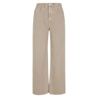 Dunst Wide Jeans, female, Beige, Size: S Relaxed Wide Jeans