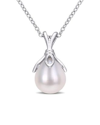 Rina Limor Silver 8.5-9Mm Pearl Drop Pendant Necklace