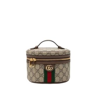 Gucci Pre-owned Vanity Bag - Dames - Pre-owned - Beige - Maat: ONE Size Leer