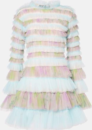 Susan Fang Abito corto in tulle arricciato