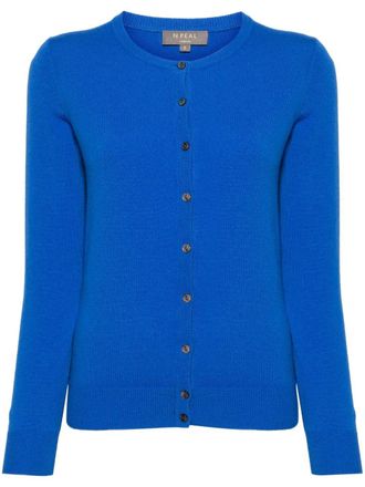 N.Peal Olivia organic-cashmere cardigan - women - Organic Cashmere - S - Blue