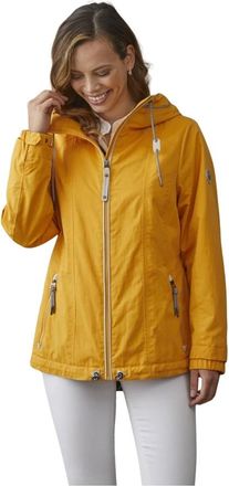 Junge Moderne pasvorm jas met capuchon en klimtouw - Dames - Zomerjassen - Geel - 4XL - Jassen