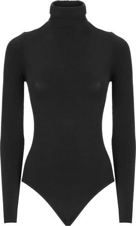 Wolford Zwarte katoenen top met hoge nek - Dames - Bodies - Zwart - L - Katoen - Tops