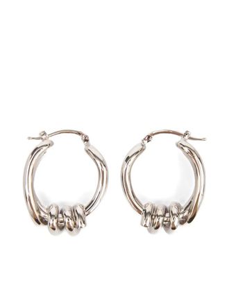 Maison Margiela Knot earrings - women - Brass - One Size - Silver