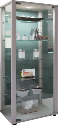 ebuy24 Ebuy24 - Vitrina De Vidrio Vcm De Pie Vitrina De Vidrio Con Vidrio De Seguridad Esg Dimensiones Aprox. Al. 115 X An. 50 X P. 38 Cm Soporte Vitrina Vid