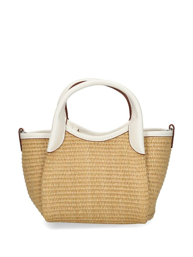 Woven Straw Tote Bag - Tan