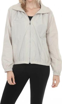 Joseph Ribkoff High Neck Zip-Up Windbreaker In Moonstone