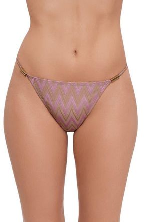Steve Madden Beaded Strap Bikini Bottoms in Orchid at Nordstrom, Size X-Large