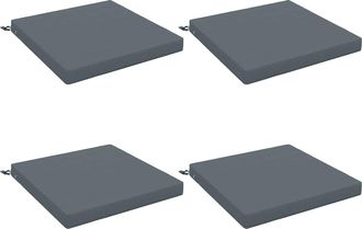 vidaXL Cojines De Asiento De 4 Piezas Soest 4 Uds. 100% Poli&eacute;ster Azul Vidaxl