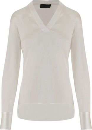 F.it Stretch Zijde Blouse - Dames - Blouses - Wit - 2XL - Spandex - Overhemden