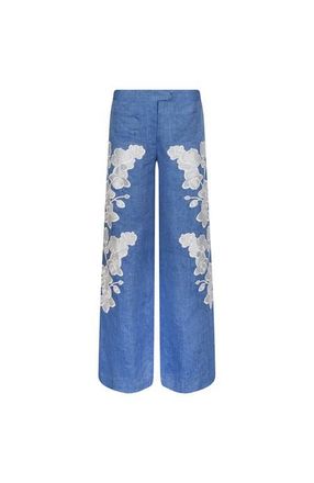 Anne Fontaine Jenna Pants in Denim Blue at Nordstrom, Size 42 Eu