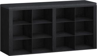 OEM Panca Scarpiera, Scarpiera Con Sedile, 12 Scomparti, Organizzatore Portaoggetti, Per Ingresso, Nero