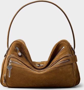 Acne Studios Mens Camero suede crossbody bag