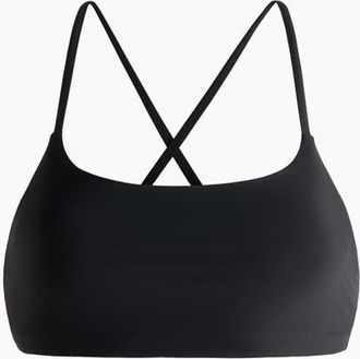 H&M Sports Bikini Top in Black at Nordstrom, Size 14
