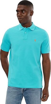 Polo Ralph Lauren Classic Fit Mesh Polo Shirt Mens Short Sleeve Knit Perfect Turquoise : 2XL, Cotton