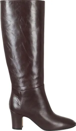 Alberta Ferretti Brown High Shaft Leather Sole Leather Boots