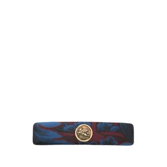 Etro Accessoires, Dames, Blauw, ONE Size, Polyester, Haarclip van jacquard met zijdemix